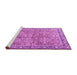 Sideview of Machine Washable Persian Purple Traditional Area Rugs, wshtr2954pur