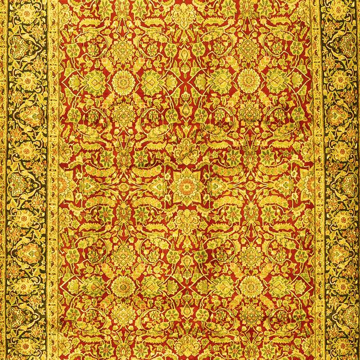 Machine Washable Persian Yellow Traditional Rug, wshtr2954yw