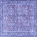 Square Persian Blue Traditional Rug, tr2954blu