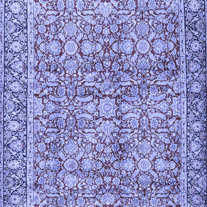 Machine Washable Persian Blue Traditional Rug, wshtr2954blu