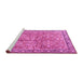 Sideview of Machine Washable Persian Pink Traditional Rug, wshtr2954pnk