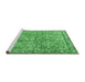 Sideview of Machine Washable Persian Emerald Green Traditional Area Rugs, wshtr2954emgrn