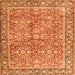 Serging Thickness of Persian Orange Traditional Rug, tr2954org