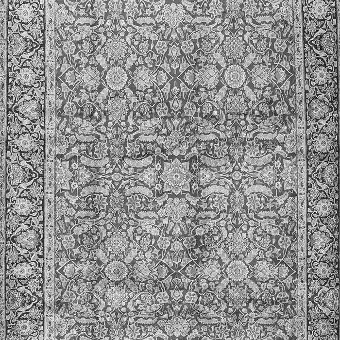 Serging Thickness of Machine Washable Persian Gray Traditional Rug, wshtr2954gry