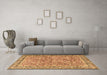 Machine Washable Persian Brown Traditional Rug in a Living Room,, wshtr2954brn