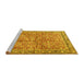 Sideview of Machine Washable Persian Yellow Traditional Rug, wshtr2954yw