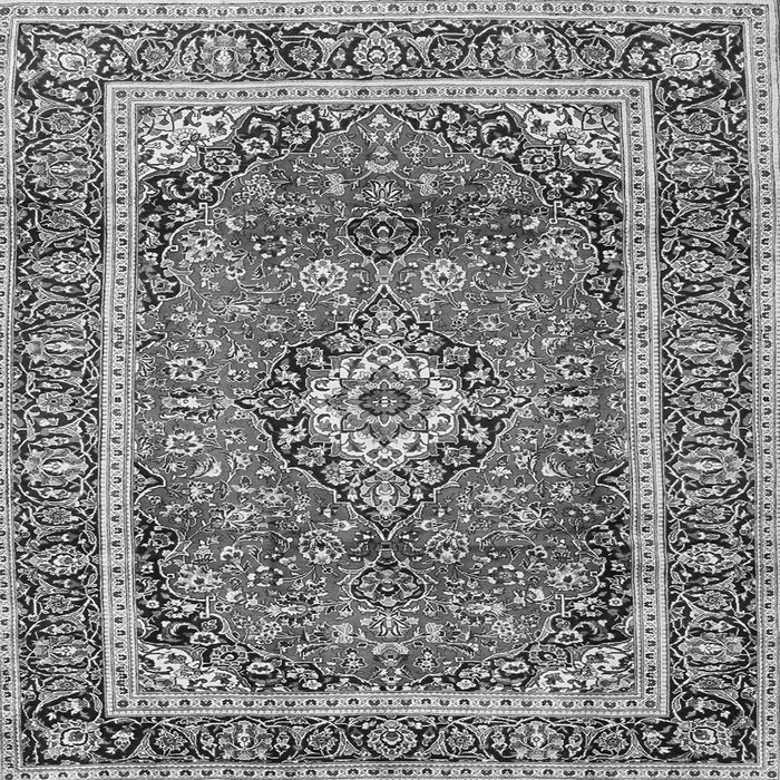 Serging Thickness of Medallion Gray Traditional Rug, tr2955gry