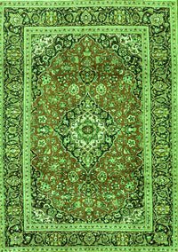 Medallion Green Traditional Rug, tr2955grn