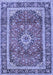 Medallion Blue Traditional Rug, tr2955blu