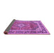 Sideview of Medallion Purple Traditional Rug, tr2955pur