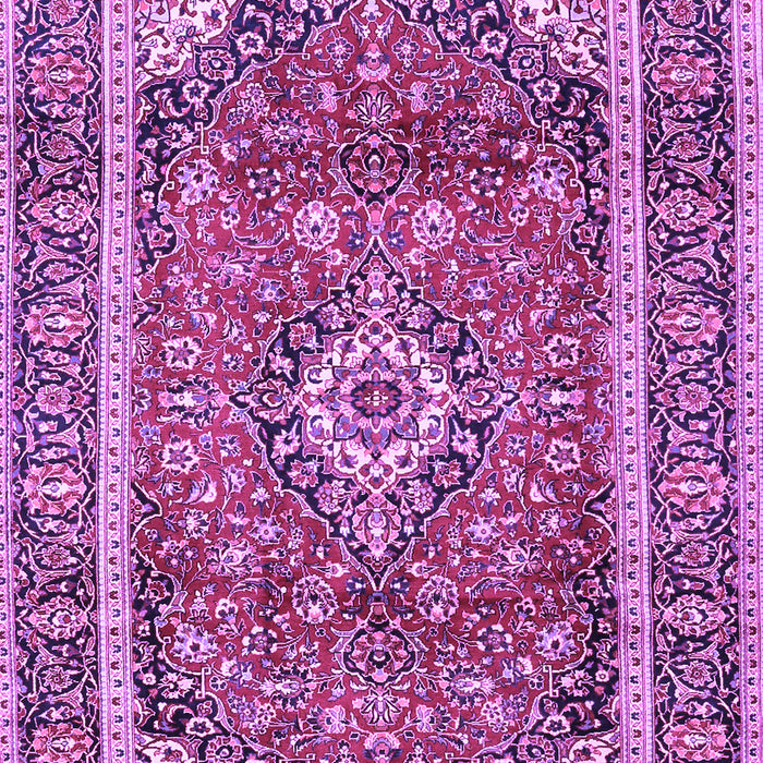 Machine Washable Medallion Purple Traditional Area Rugs, wshtr2955pur