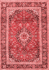 Medallion Red Traditional Rug, tr2955red