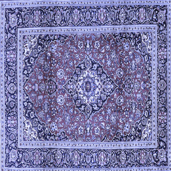 Square Medallion Blue Traditional Rug, tr2955blu