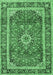 Medallion Emerald Green Traditional Rug, tr2955emgrn