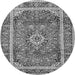 Square Medallion Gray Traditional Rug, tr2955gry