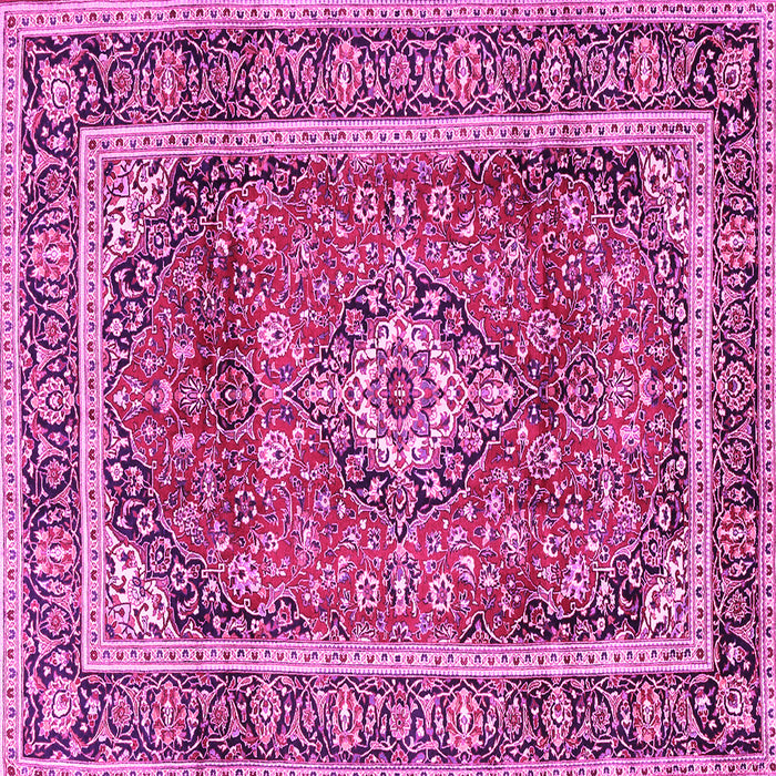 Square Medallion Pink Traditional Rug, tr2955pnk
