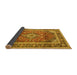 Sideview of Medallion Yellow Traditional Rug, tr2955yw