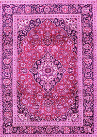 Medallion Pink Traditional Rug, tr2955pnk