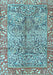 Machine Washable Persian Light Blue Traditional Rug, wshtr2956lblu