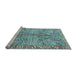 Sideview of Machine Washable Persian Light Blue Traditional Rug, wshtr2956lblu