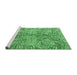 Sideview of Machine Washable Persian Emerald Green Traditional Area Rugs, wshtr2956emgrn