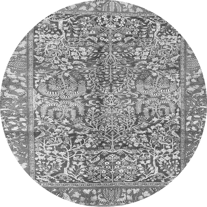 Machine Washable Persian Gray Traditional Rug, wshtr2956gry