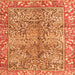Serging Thickness of Persian Orange Traditional Rug, tr2956org