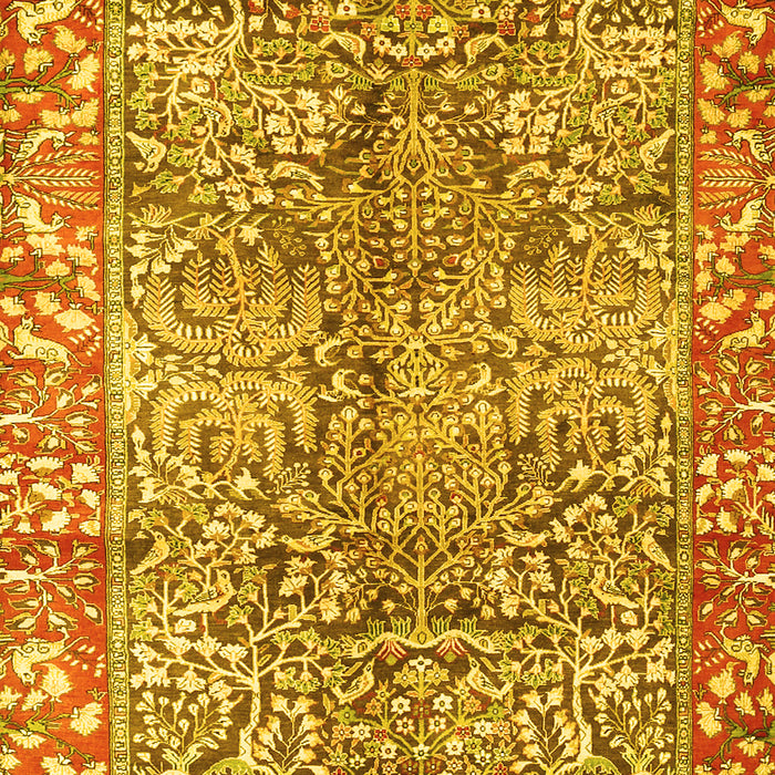 Machine Washable Persian Yellow Traditional Rug, wshtr2956yw