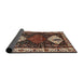 Sideview of Traditional Light Copper Gold Persian Rug, tr2957