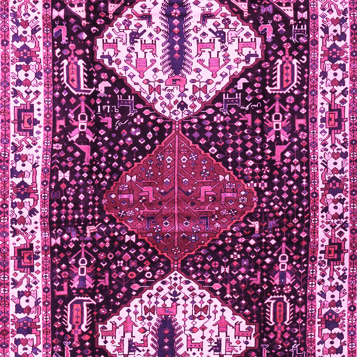 Machine Washable Persian Pink Traditional Rug, wshtr2957pnk