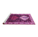 Sideview of Machine Washable Persian Pink Traditional Rug, wshtr2957pnk