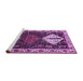 Sideview of Machine Washable Persian Purple Traditional Area Rugs, wshtr2957pur