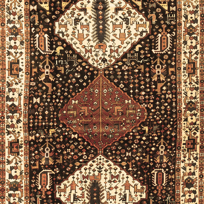 Machine Washable Persian Brown Traditional Rug, wshtr2957brn