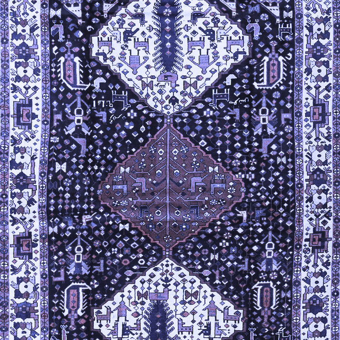 Machine Washable Persian Blue Traditional Rug, wshtr2957blu