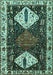 Machine Washable Persian Turquoise Traditional Area Rugs, wshtr2957turq