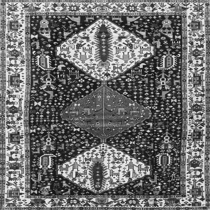 Serging Thickness of Persian Gray Traditional Rug, tr2957gry