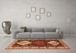 Machine Washable Persian Orange Traditional Area Rugs in a Living Room, wshtr2957org