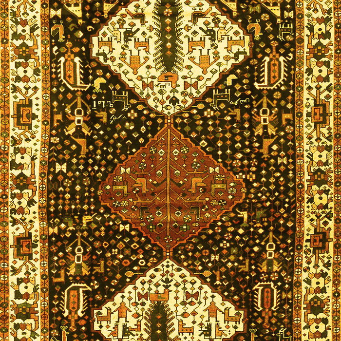 Machine Washable Persian Yellow Traditional Rug, wshtr2957yw