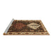 Sideview of Machine Washable Persian Brown Traditional Rug, wshtr2957brn