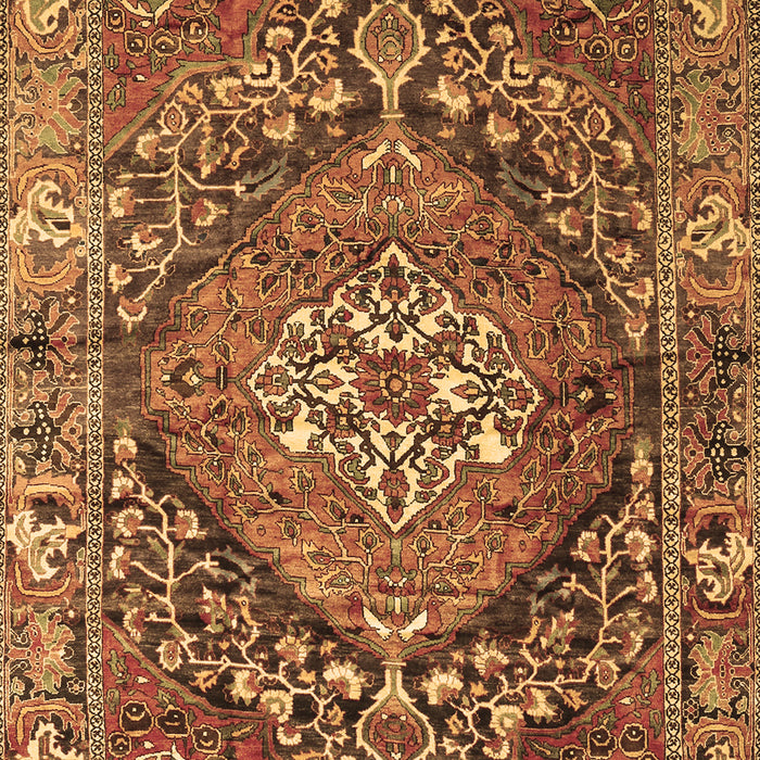 Machine Washable Persian Brown Traditional Rug, wshtr2958brn