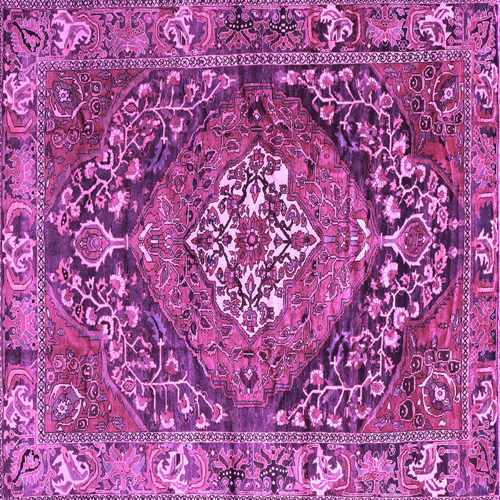 Square Persian Purple Traditional Rug, tr2958pur