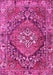 Machine Washable Persian Pink Traditional Rug, wshtr2958pnk