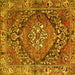 Square Persian Yellow Traditional Rug, tr2958yw