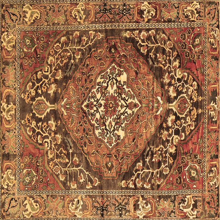 Square Persian Brown Traditional Rug, tr2958brn