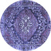 Round Persian Blue Traditional Rug, tr2958blu