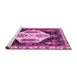 Sideview of Machine Washable Persian Pink Traditional Rug, wshtr2959pnk