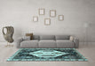 Machine Washable Persian Light Blue Traditional Rug in a Living Room, wshtr2959lblu