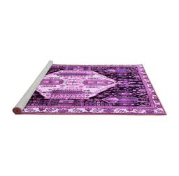Sideview of Machine Washable Persian Purple Traditional Area Rugs, wshtr2959pur
