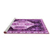 Sideview of Machine Washable Persian Purple Traditional Area Rugs, wshtr2959pur