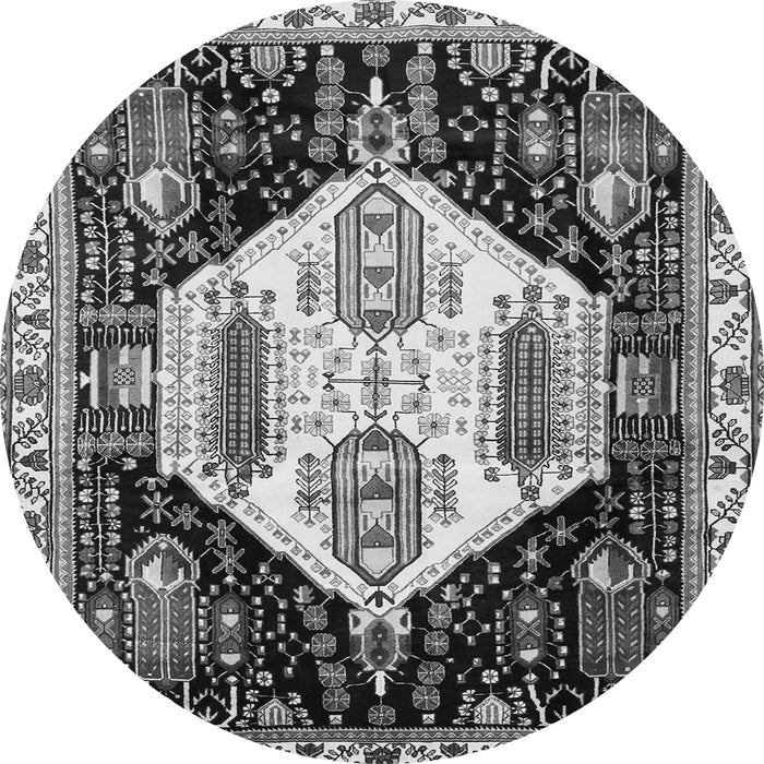 Machine Washable Persian Gray Traditional Rug, wshtr2959gry